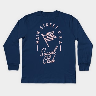 Main Street U.S.A Social Club - Pink Kids Long Sleeve T-Shirt